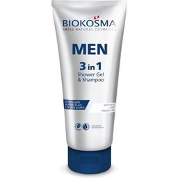 BIOKOSMA Shower Gel, Shampoo & Face Wash MEN - 200 ml