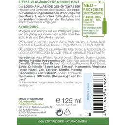 Tonico Viso Purificante BIO Menta & Acido Salicilico - 125 ml