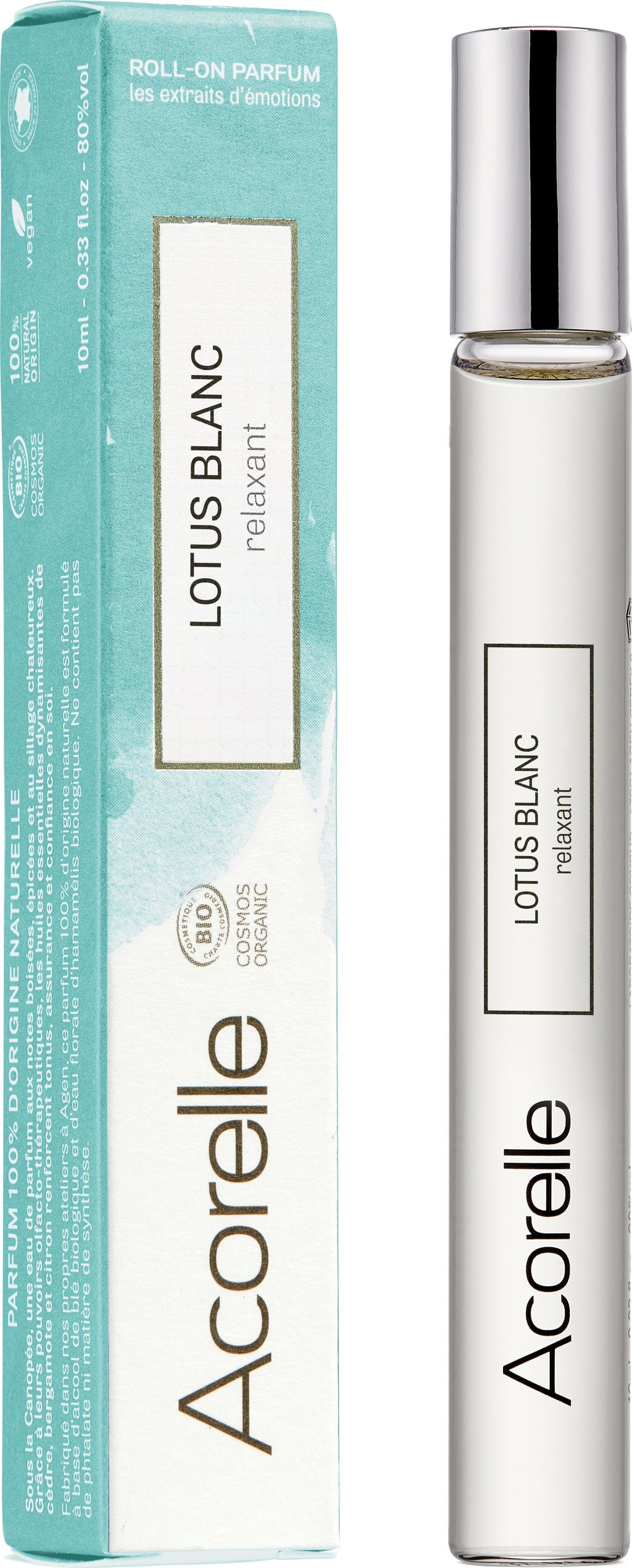 Acorelle Organic Eau de Parfum Lotus Blanc - 10 ml Roll-On