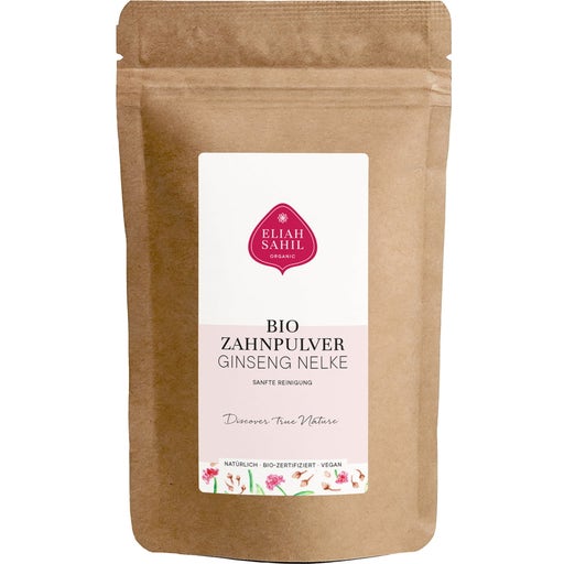 ELIAH SAHIL Bio Zahnpulver Ginseng Nelke - Nachfüllbeutel 200 g