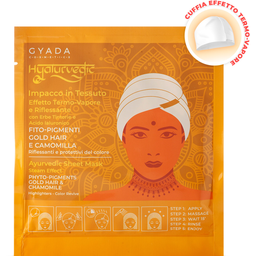 Hyalurvedic Лист-маска за цветен блясък Gold Hair - 60 мл