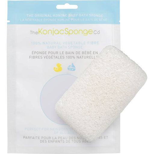 The Konjac Sponge Company Esponja Rectagular Blanca - Bebés - 1 ud.