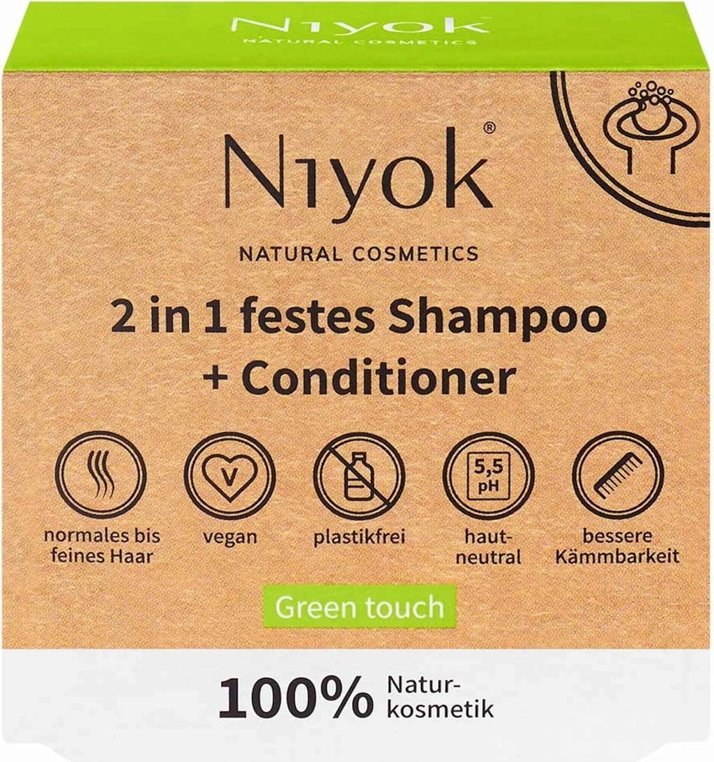 Shampoo & Balsamo in Formato Solido, Green Touch (80 g)