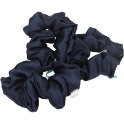Miss Trucco Haarscrunchies van blauw-zwarte zijde