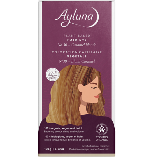 Ayluna Roślinna farba do włosów, karmelowyblond - 100 g