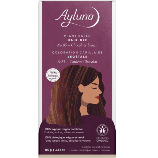 Ayluna Rostlinná barva na vlasy - kávově hnědá - 100 g