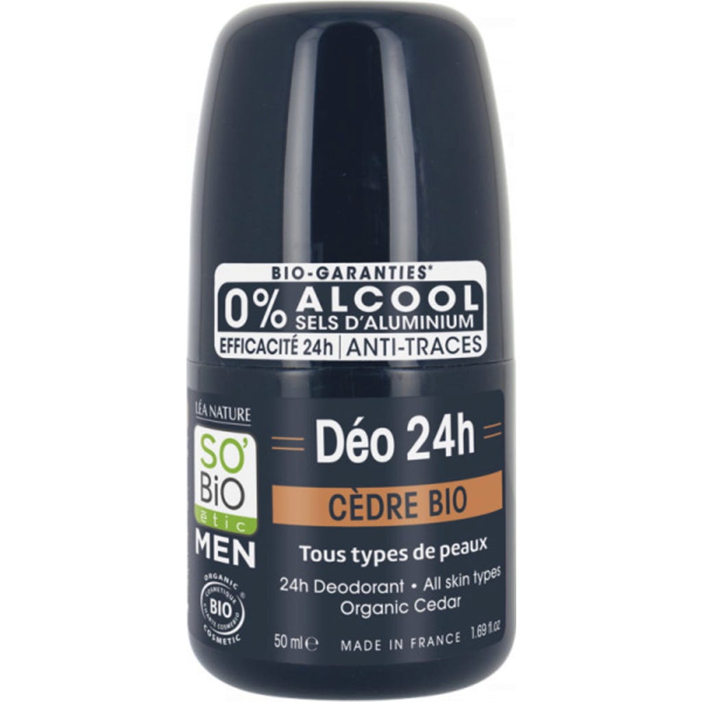 LÉA NATURE SO BiO étic MEN Cedar Deodorant Roll-on, 50 ml - Ecco Verde  Online Shop