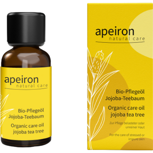Apeiron Bio negovalno olje - jojoba in čajevec - 30 ml
