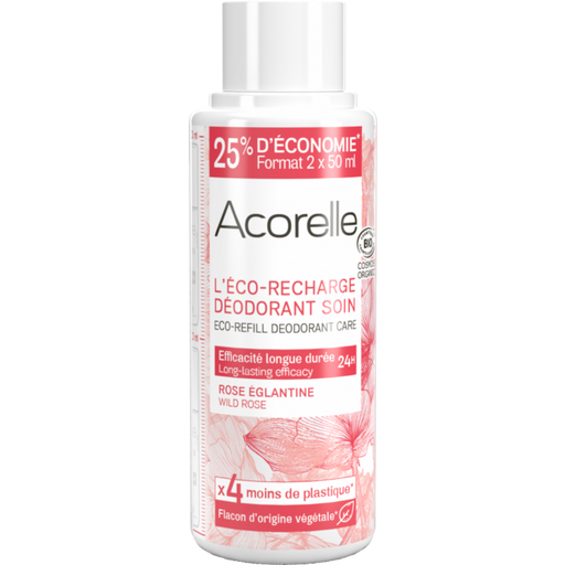 Acorelle Refill ruusu roll-on-deodorantti - 100 ml