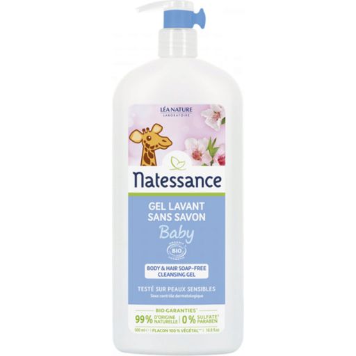 Natessance Baby 2v1 šampon in losjon za prho - 500 ml
