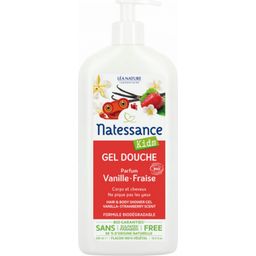 Detský šampón a sprchovací gél 2v1s vanilkou a jahodou - 500 ml