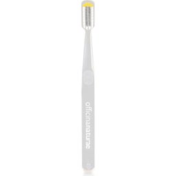 Sustainable Toothbrush with Silver Bristles - Yellow