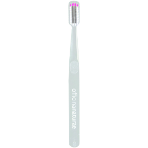 Ekologiczna szczoteczka do zębów ze srebrnym włosiem dla dzieci - Pink