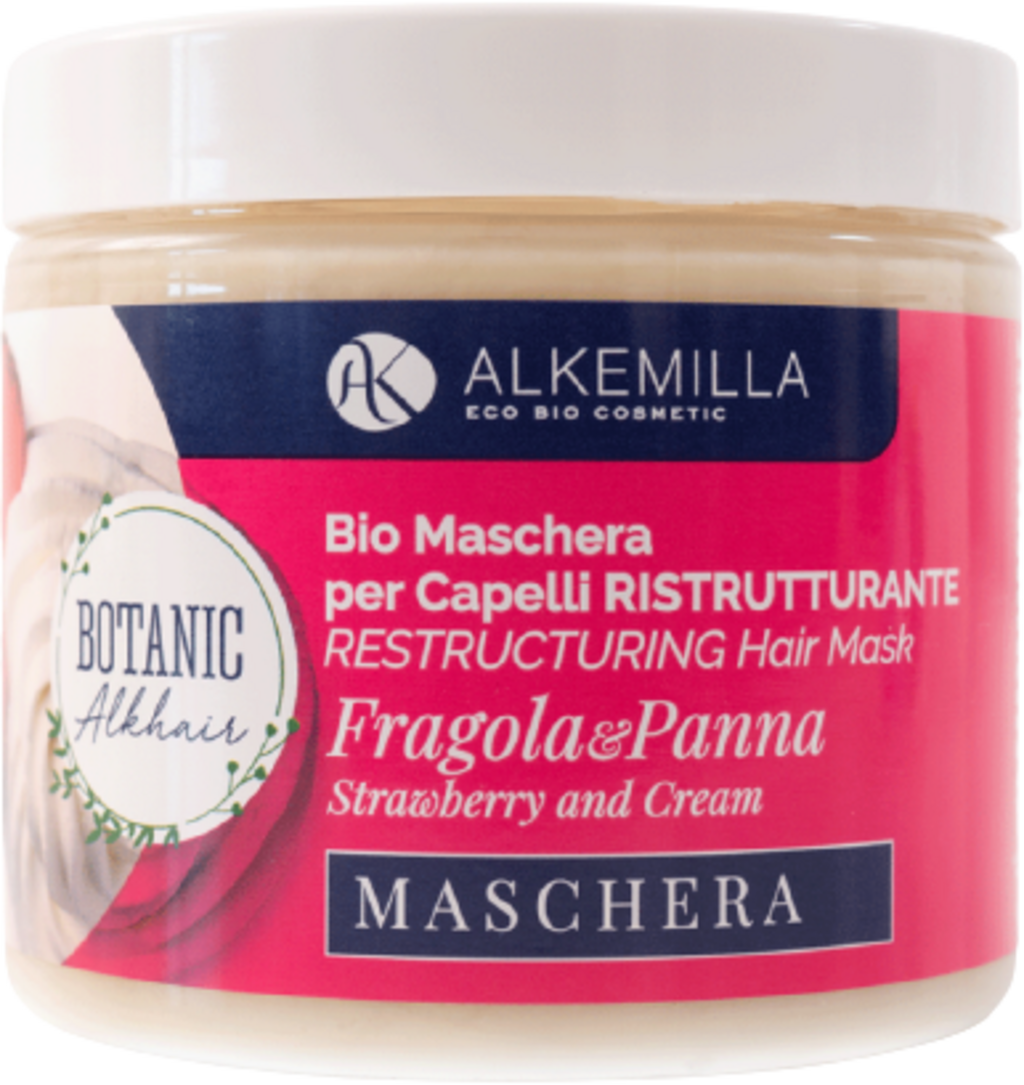 Alkemilla Eco Bio Cosmetic Kerma ja mansikka korjaava hiusnaamio - 200 ml
