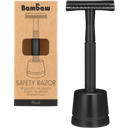 Bambaw Veiligheidsscheermes met scheermeshouder - Black