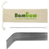 Bambaw Set di Cannucce in Acciaio Inossidabile