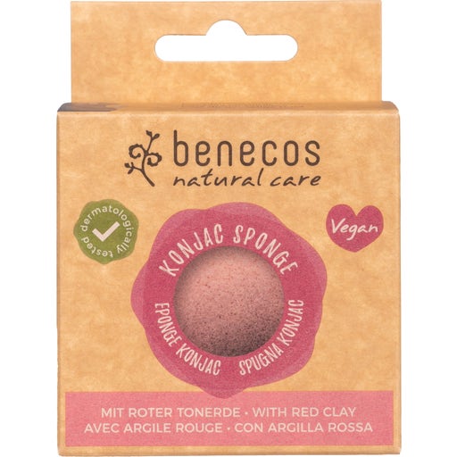 benecos Natural Konjac Sponge - red clay
