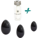 Lucid Moons Black Obsidian Yoni Egg Set - 1 zestaw
