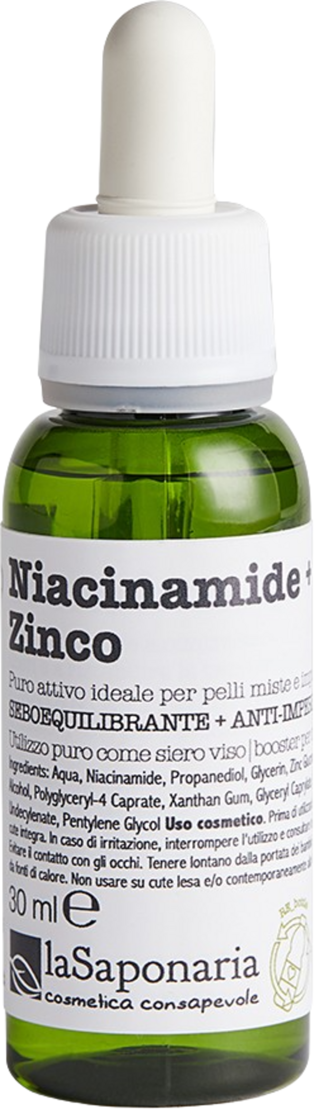 La Saponaria Sérum Niacinamide + Zinc "Attivi Puri" - 30 ml