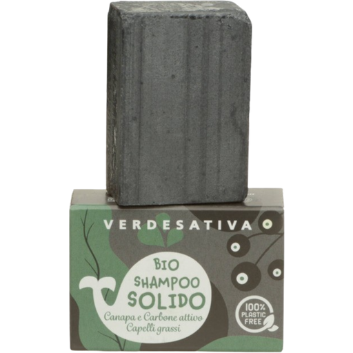 Verdesativa Hemp & Activated Charcoal Solid Shampoo - 55 g