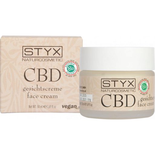 Cosmétiques avec du CBD STYX Crème Visage au CBD Bio - 50 ml