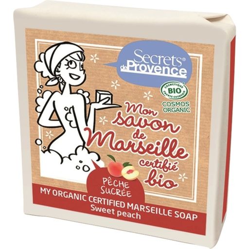 Secrets de Provence Marseille-Seife Zuckersüßer Pfirsich - 100 g