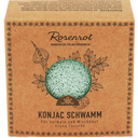Rosenrot Konjac Schwamm Grüne Tonerde - 1 Stk