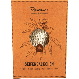 Rosenrot Seifensäckchen aus Hanffasern - 1 Stk
