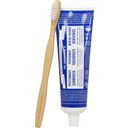 Паста за зъби Мента и четка за зъби от бамбук - 1 комплект