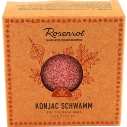 Rosenrot Konjac Schwamm Rote Tonerde - 1 Stk