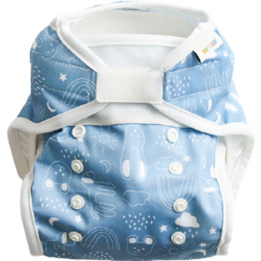 Vimse One Size Diaper Cover + Inserts - Blue Teddy