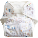 One Size Diaper Cover + Inserts, White Teddy