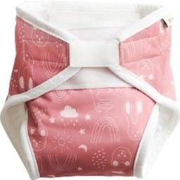 Vimse All-in-One Cloth Nappy M - Rusty Pink Teddy