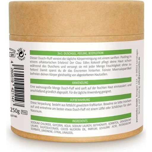 puremetics 3-in-1 Shower Fluff with Salt Peeling - Lime