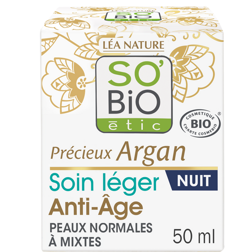LÉA NATURE SO BiO étic Argan Light Anti-Aging Night Cream - 50 ml