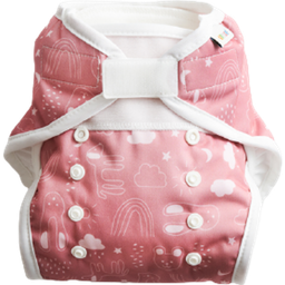 Vimse One Size Diaper Cover + Inserts - Rusty Pink Teddy