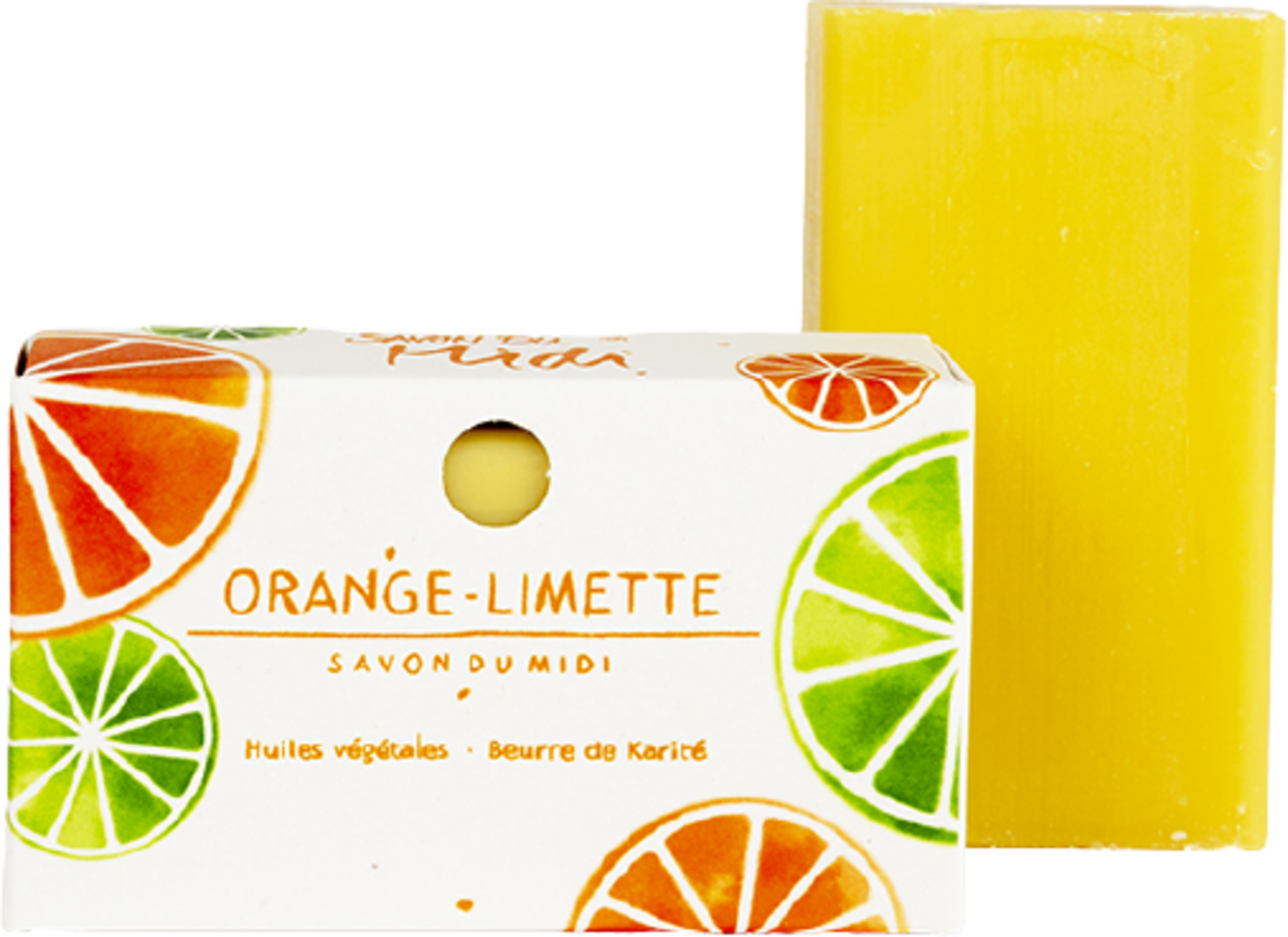Savon du Midi Karitéseife Orange-Limette - 100 g