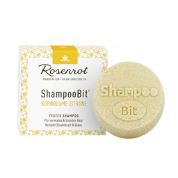 Rosenrot ShampooBit® Shampoo Kornblume-Zitrone