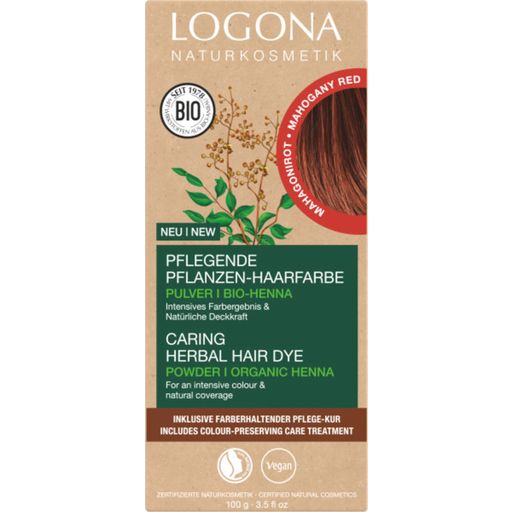 LOGONA Herbal Hair Colour Powder Mahogany Red - 100 g