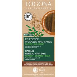 LOGONA Pflanzen-Haarfarbe Pulver Bernsteinfarbe - 100 g