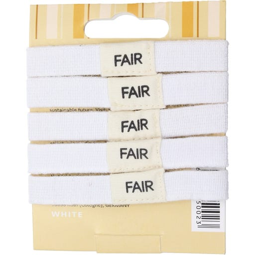 FAIR SQUARED Haargummis 5er - Weiß
