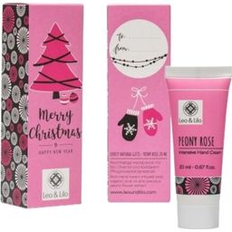 Small Greeting Merry Christmas with Hand Cream - Peony Rose