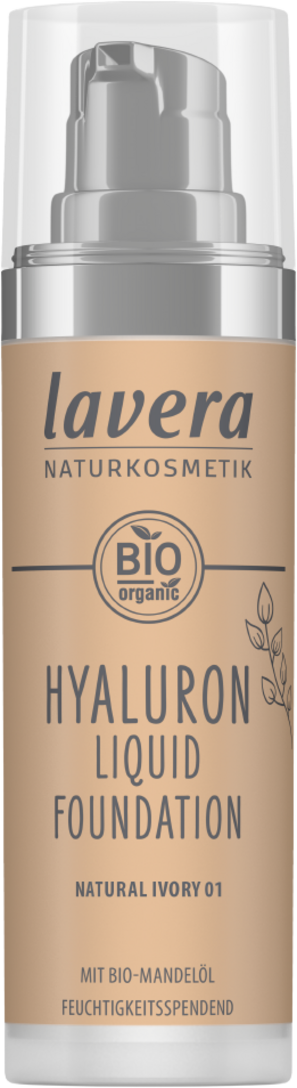 lavera Hyaluron Liquid Foundation - 01 Natural Ivory