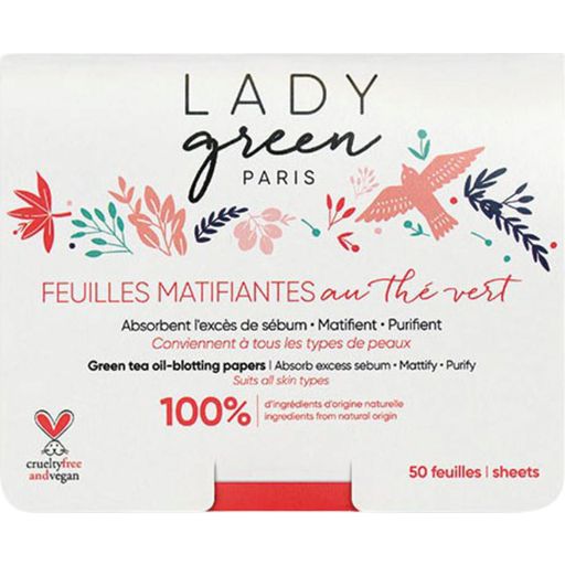 Lady Green Feuilles Matifiantes - 50 pièces