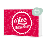 "Nice Valentine!" darilni bon za tiskanje