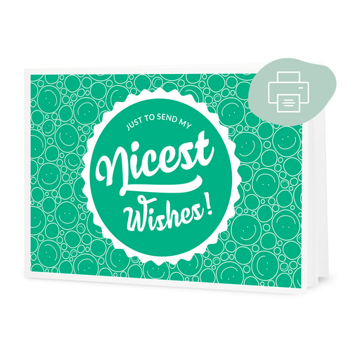 Nicest Wishes! - Chèque-Cadeau à Télécharger - Chèque Cadeau 