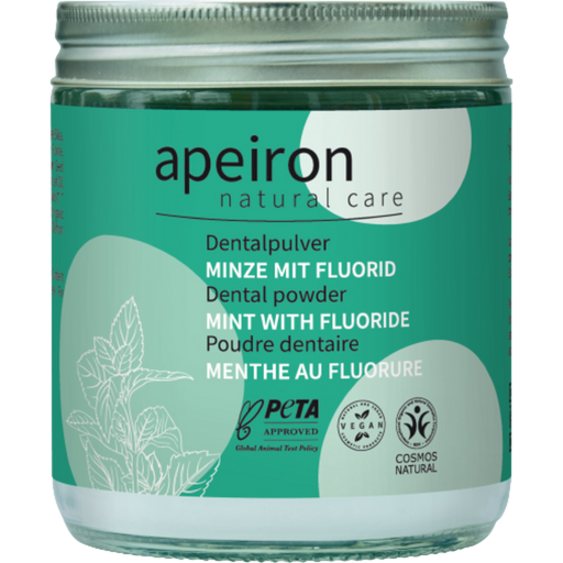 Apeiron Auromère Tandpoeder Mint + Fluoride - 200 g Refill