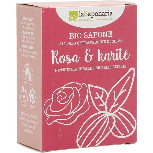 La Saponaria Tvål ros & sheasmör - 100 g