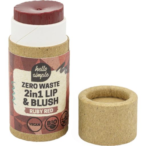 Zero Waste 2 in 1 Ruby Red Lip Balm & Blush - 5 g