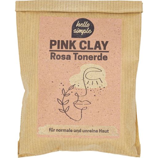 hello simple Zero Waste Face Mask Pink Clay - 120 g